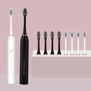 Brosse à dents électrique sonique de voyage, étanche IPX7, rechargeable par USB, 6 positions intelligentes, poils souples pour adultes, 15 - Product Image 1