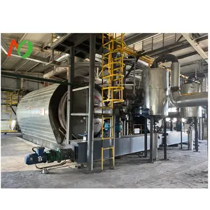 Mingjie-máquina de pirólisis ambiental para convertir neumáticos de plástico residual a planta de pirólisis de aceite y combustible negro, 7-10 toneladas