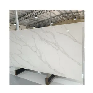 Preço fábrica Quartzo Pedra Bancada Cozinha Ilha Quartzo Calaccata Artificial Quartz