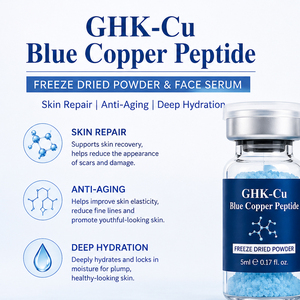 5ml GHK-Cu Péptido <span class=keywords><strong>de</strong></span> Cobre Azul en <span class=keywords><strong>Polvo</strong></span> Liofilizado, Esencia para la Piel, Tratamiento para el Acné, Reparación Cutánea, <span class=keywords><strong>Polvo</strong></span> <span class=keywords><strong>de</strong></span> Péptidos Antienvejecimiento, Venta al por Mayor - Product Image 2