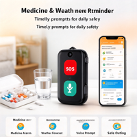 Pendentif de surveillance à distance D1 pour personnes âgées, pendentif SOS portable pour les parents âgés, traceur GPS, appel bidirectionnel, dispositif d'alerte médicale pour les personnes âgées