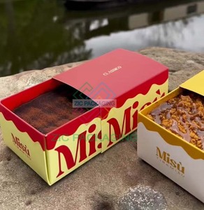 <span class=keywords><strong>Caja</strong></span> de Papel Deslizante Personalizada con Logotipo de Marca para Tiramisú, <span class=keywords><strong>Caja</strong></span> de Embalaje de Papel para Pastelería de Chocolate y Tiramisú - Product Image 2