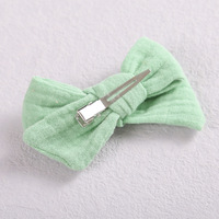 Bandeau en mousseline de coton de haute qualité sur mesure avec nœud, accessoires pour cheveux de bébé et enfant, pinces de style européen-américain pour usage quotidien
