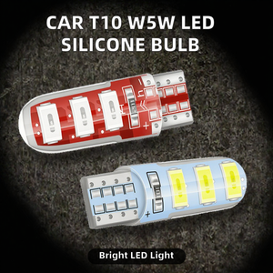 Bombilla LED T10 para Coche, 1.2W, 12V, Azul, 6SMD 5730 5630, Silicona, para Matrícula, Luz de Estacionamiento - Product Image 2