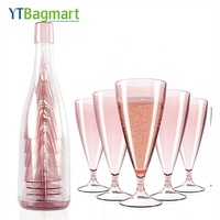 Gobelets à vin en plastique réutilisables Tasses à cocktail de fête Verre à cocktail à champagne jetable transparent pour mariage