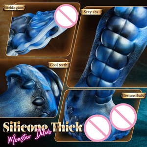 ויברטור דמוי דרקון מסיליקון נוזלי עם שלט רחוק אלחוטי, פין עבה לנשים - Product Image 6