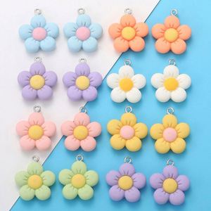 จี้เรซิ่นรูปดอกไม้น่ารักหลากสีสัน สำหรับทำสร้อยคอ DIY และอุปกรณ์ตกแต่งงานฝีมือ - Product Image 2