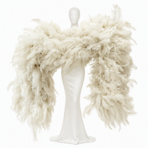 Guirlande de plumes d'<span class=keywords><strong>autruche</strong></span> épaisses et moelleuses de 3 m à 3,5 m – Boas d'<span class=keywords><strong>autruche</strong></span> magnifiques pour carnaval, spectacle, fête dansante, costume, mariage - Product Image 1