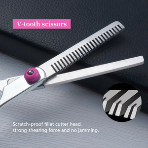 Tijeras de acero inoxidable de alta calidad duraderas y afiladas para mascotas, corte de pelo, <span class=keywords><strong>pico</strong></span> de pez, tijeras para mascotas para perros - Product Image 5