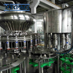 Máquina de Lavagem, Enchimento e Engarrafamento de Bebidas de Suco de Fruta 3 em 1 Totalmente Automática com Controle PLC e Motor Elétrico Economizador de Energia - Product Image 4