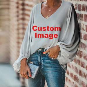 Camicie e camicette da <span class=keywords><strong>donna</strong></span> con stampa tribale samoana di colore giallo camicette speciali personalizzate per camicette in Chiffon da <span class=keywords><strong>donna</strong></span> - Product Image 3