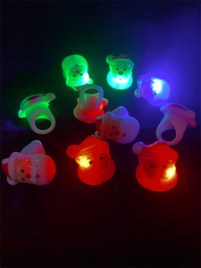 Hot Selling <b>LED</b> Finger <b>Lights</b> <b>Light</b> up Toys Snowman Snowflake Santa <b>Tree</b> Elk Ring Christmas Gift Ring Party Children's Toys - Product Image 6