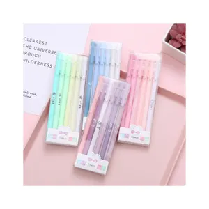 Vendi bene Set di penne in Gel carino personalizzato Kawaii di colore retrò, penna Gel per uso scolastico di cancelleria coreana alla moda per vendite in fabbrica