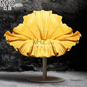 MHZ casa Meubles de salon design Chaise de loisirs pivotante en forme de fleur Chaise longue inclinable avec base en métal