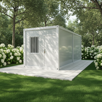 Conteneur de garage modulaire plat de 20 pieds et 40 pieds, structure en acier préfabriquée pour camp de travailleurs, bureau, toilettes, stockage et stationnement