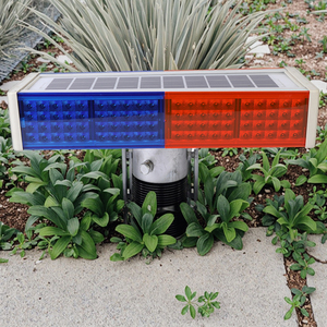 Nhà sản xuất bán buôn hai mặt tín hiệu giao thông ánh sáng LED cảnh báo flash trong màu đỏ <span class=keywords><strong>v</strong></span>à màu xanh <span class=keywords><strong>v</strong></span>ật liệu nhựa 2 Bộ - Product Image 2