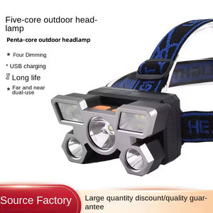 Lámpara de Cabeza LED de Cinco Cabezas para Minería, Aeronáutica y Camping, Recargable con Batería de Iones de Litio, Resistente al Agua IP44, Ajustable - Product Image 5