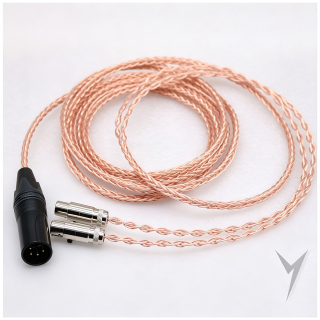 YIVO XSSH Audio PCOCC Silver Plated 8 Core Headphone Upgrade Cable, 4Pin XLR Balanced Headphone Audio Cable