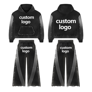 Wholesale Custom Logo Blank Track Pants Men Regular Fit Side Striped Jogging Gym <b>Stacked</b> Pants 100% Cotton Waterproof Breathable - Product Image 2