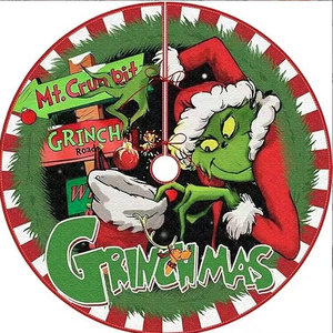 Gonna per Albero di Natale a Quadri Buffalo con Stampa Gnomo <span class=keywords><strong>Grinch</strong></span>, Decorazione Natalizia per Caminetto - Product Image 2