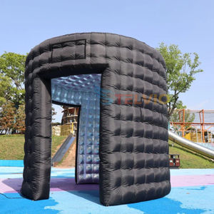 Photomaton gonflable à led personnalisé pour fête d'anniversaire Photomaton gonflable à 360 ° avec fond <span class=keywords><strong>noir</strong></span> et dôme - Product Image 2