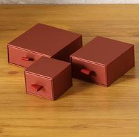 ZNSB004 Boîtes à bijoux portables de luxe en gros, en carton gaufré avec tiroir et doublure en éponge