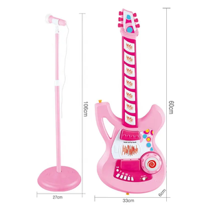 Jinming per bambini musica chitarra cantante suonatore di induzione chitarra elettrica microfono set giocattolo per bambini - Product Image 3
