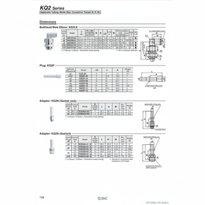 SMC Pneumatics Raccord à une touche KQ2LE10-00N pièces pneumatiques - Product Image 1