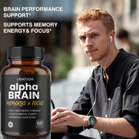 Capsules Alpha GPC 300mg OEM ODM Marque Privée – Soutien Cognitif, Santé Cérébrale & Mémoire Adulte – Supplément Nootropique