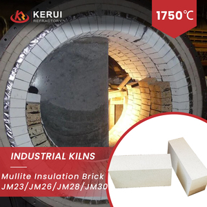 <span class=keywords><strong>KERUI</strong></span> Jm 23 K23 K26 Ladrillo de fuego refractario aislante mullita sinterizada Ladrillos ligeros para horno - Product Image 2