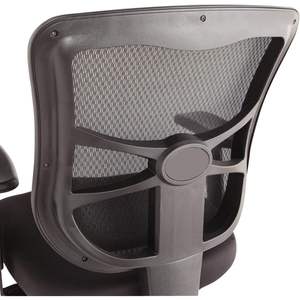 Chaise de bureau multifonctionnelle à dossier moyen Alera Elusion Series, chaise de direction pivotante noire avec tissu en maille et matériaux en fer et PP - Product Image 4