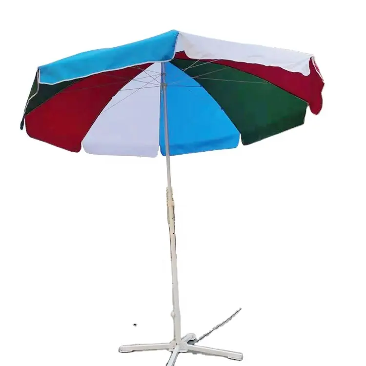 Parapluie en polyester, 240cm de diamètre, avec 160g, 4 couleurs, coupe-vent, promotion pour patio en plein air