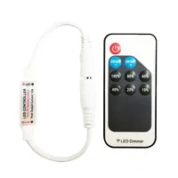 Contrôleur de gradation LED mini 9 touches DC5-24V avec télécommande RF sans fil pour bande lumineuse monocouleur COB 5050 5730 3528, PCB blanc ou noir