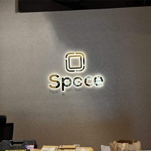 Letreros Comerciales <span class=keywords><strong>de</strong></span> Lujo, Letrero con Logotipo Retroiluminado en 3D con <span class=keywords><strong>Letras</strong></span> <span class=keywords><strong>de</strong></span> Canal <span class=keywords><strong>Doradas</strong></span> Personalizadas, Letreros Exteriores para Edificios - Product Image 3