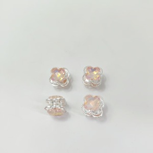 Llavero con Colgante de Trébol de Cuatro Hojas de Cristal Plateado en Aleación, Tamaño Mediano, Accesorio de Joyería DIY, Correa para Teléfono Móvil - Product Image 4