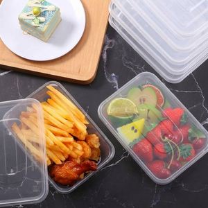 300 Pcs PP Meal Prep Containers Reusable <b>Stackable</b> Freezer Safe Food Storage <b>Lunch</b> Bowls with Lid 500ml Clear Bento <b>Box</b> - Product Image 2