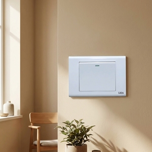 Interrupteur mural LiOA série Wide 1 poste 1 voie avec voyant LED, installation facile, commandes électriques durables - Product Image 5