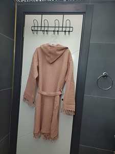 Waffle Piqué Albornoz Toalla Bajo Albornoz Con Capucha Secado rápido Algodón Manga larga Colorido Suave Albornoz Mujeres Hombres Venta de fábrica - Product Image 3