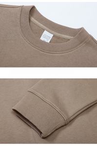 เสื้อสเวตเตอร์แบบสวมหัวคอกลมผ้าคอตตอนเทอร์รี่ใส่ได้ทั้งชายและหญิงใส่สบายมีสไตล์โอเวอร์ไซส์ TKAN425ขายส่ง - Product Image 4