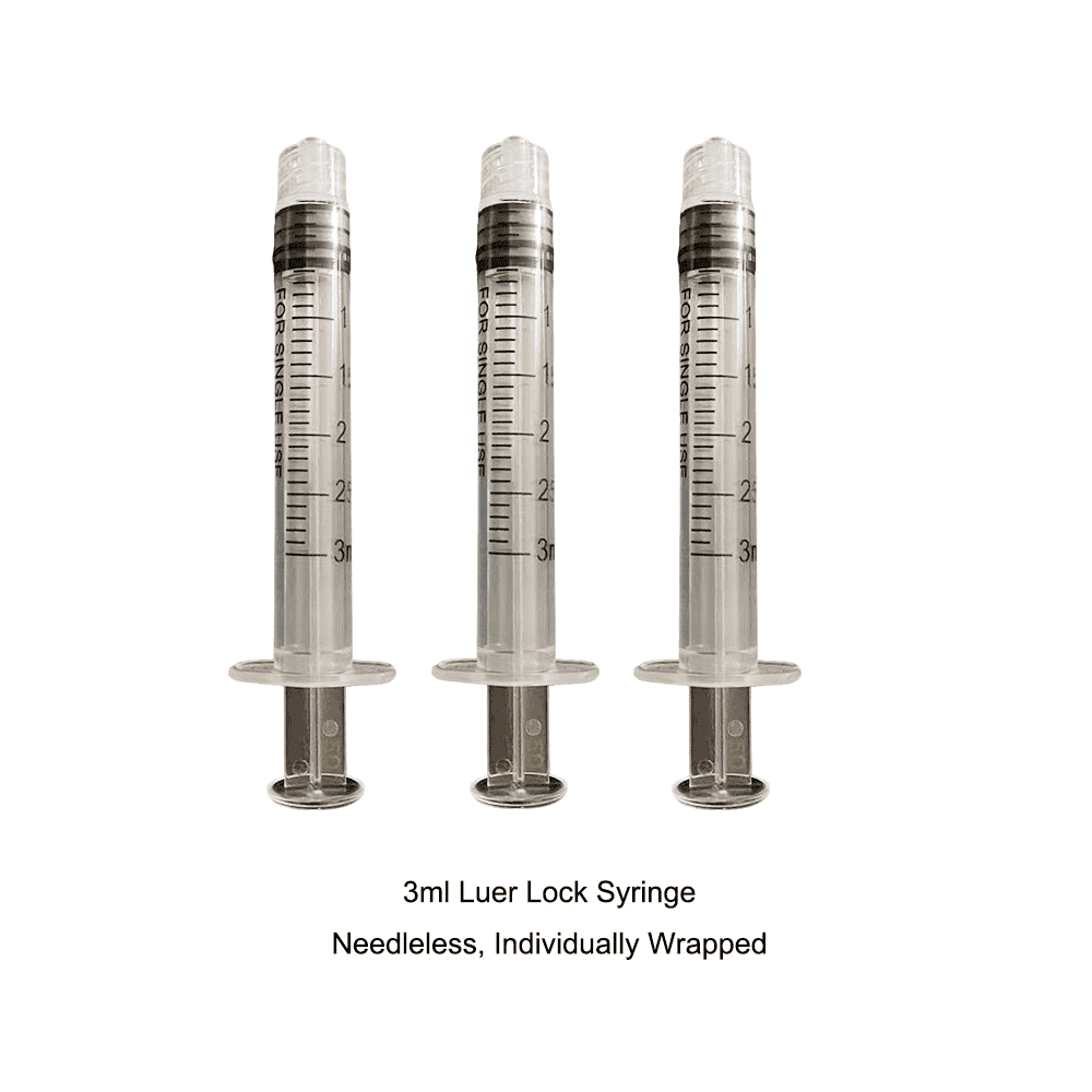 thumbnail image 2 of 100 Pack 3ml Syringes With 23G 1" Needles - Luer Lock, Individually Sterile Wrapped 2 of 2