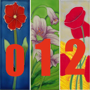 Numéro de <span class=keywords><strong>maison</strong></span> en céramique peinte à la main, personnalisé, peint à la main - Product Image 1