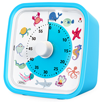 Jam Pomodoro Yunbaoit untuk ADHD, Dapur, Memasak, Belajar, Pengatur Waktu Senyap, Alat Manajemen Waktu, Disk Hewan, Timer Visual Hitung Mundur untuk Anak-anak dan Dewasa