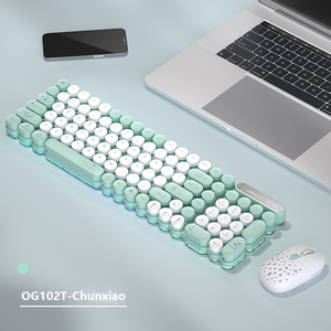 2.4G <span class=keywords><strong>Wireless</strong></span> tre modalità impermeabile <span class=keywords><strong>Mouse</strong></span> e tastiera retroilluminata a LED per ufficio e gioco utilizzano tastiera silenziosa a colori - Product Image 4