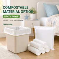 Sacs poubelles personnalisés en PE, grande capacité, robustes, pour chambre à coucher, résistants aux fuites, durables, extra épais, faciles à lier, approvisionnement en vrac, couleur et taille personnalisées