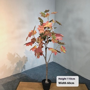 2020 Lớn Nhân Tạo Màu Đỏ Maple Cây 6ft UV Chứng Nhận Trang Trí Cảnh Quan Nhựa Cây Cho Khách Sạn Sử Dụng Cây Cảnh Phong Cách Trong Chậu - Product Image 1