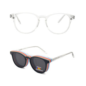 男女兼用偏光光学メガネ磁気クリップ付き軽量ハンギングピース近視ソリッドパターンポーチ - Product Image 3