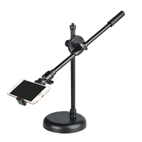 Yiscaxia support de téléphone à Rotation de 360 degrés, support de téléphone à fond rond pour diffusion en direct en Studio