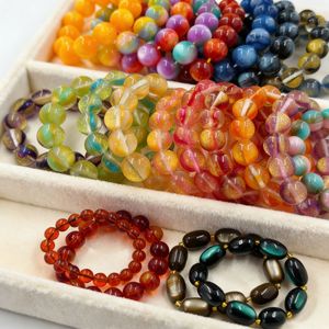 Collection de Bracelets Élastiques Ronds Scintillants en Résine Dorée Polarisée, Effet Nébuleuse Étoilée Dégradée - Product Image 1
