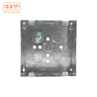 Boîte de jonction carrée en acier galvanisé de 4-11/16 po, profondeur 2-1/8 po, boîte de sortie électrique soudée avec vis de terre