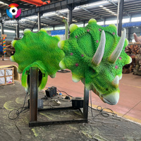 Tête de Triceratops animatronique personnalisée avec son et mouvement pour parcs à thème, centres commerciaux et expositions